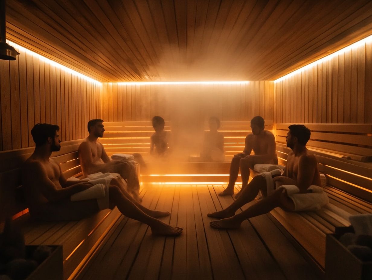 Infographic summarizing key safety takeaways for sauna use.