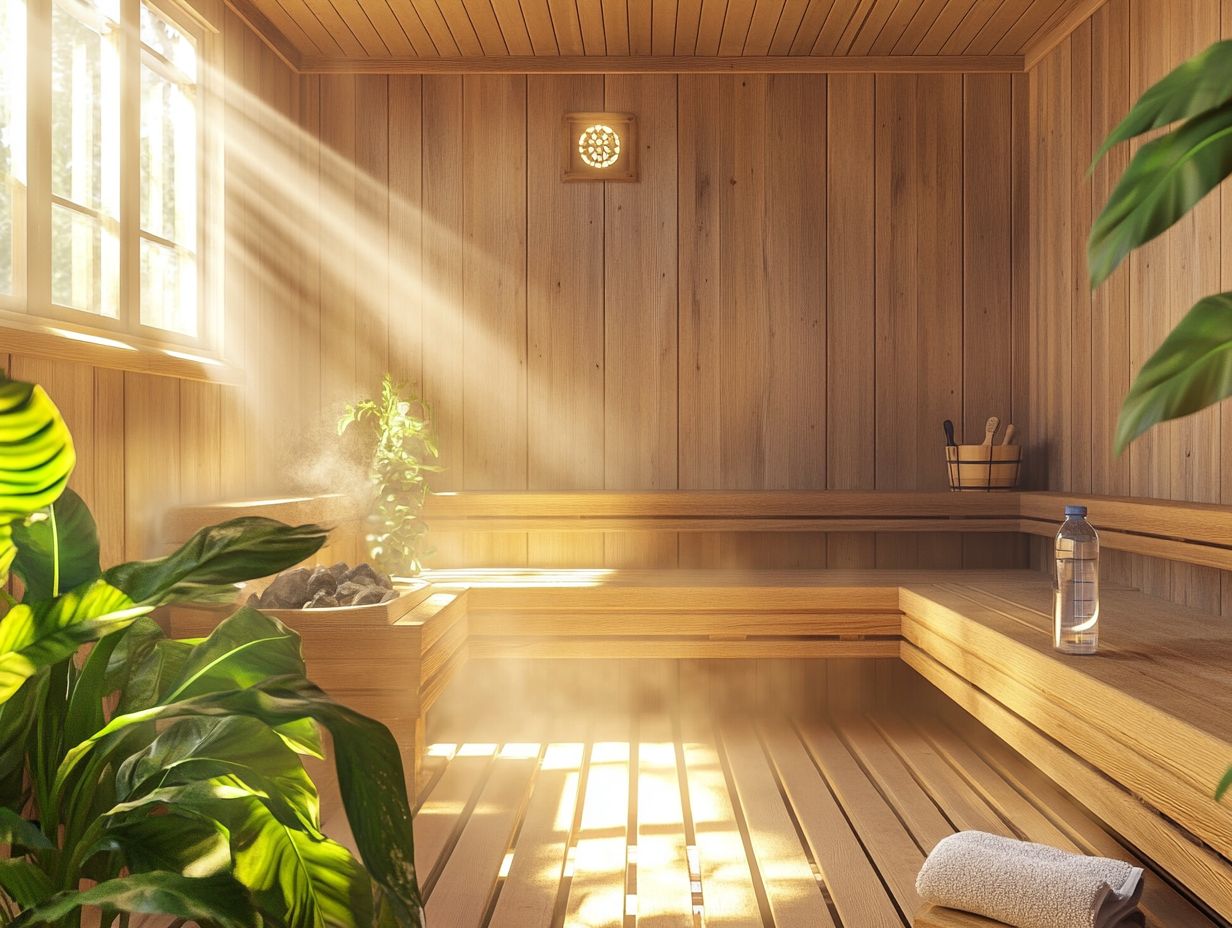 A visual guide on sauna safety and precautions for medical conditions