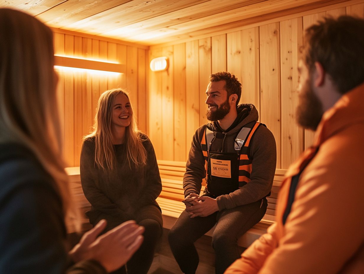 A serene sauna environment promoting safety and relaxation