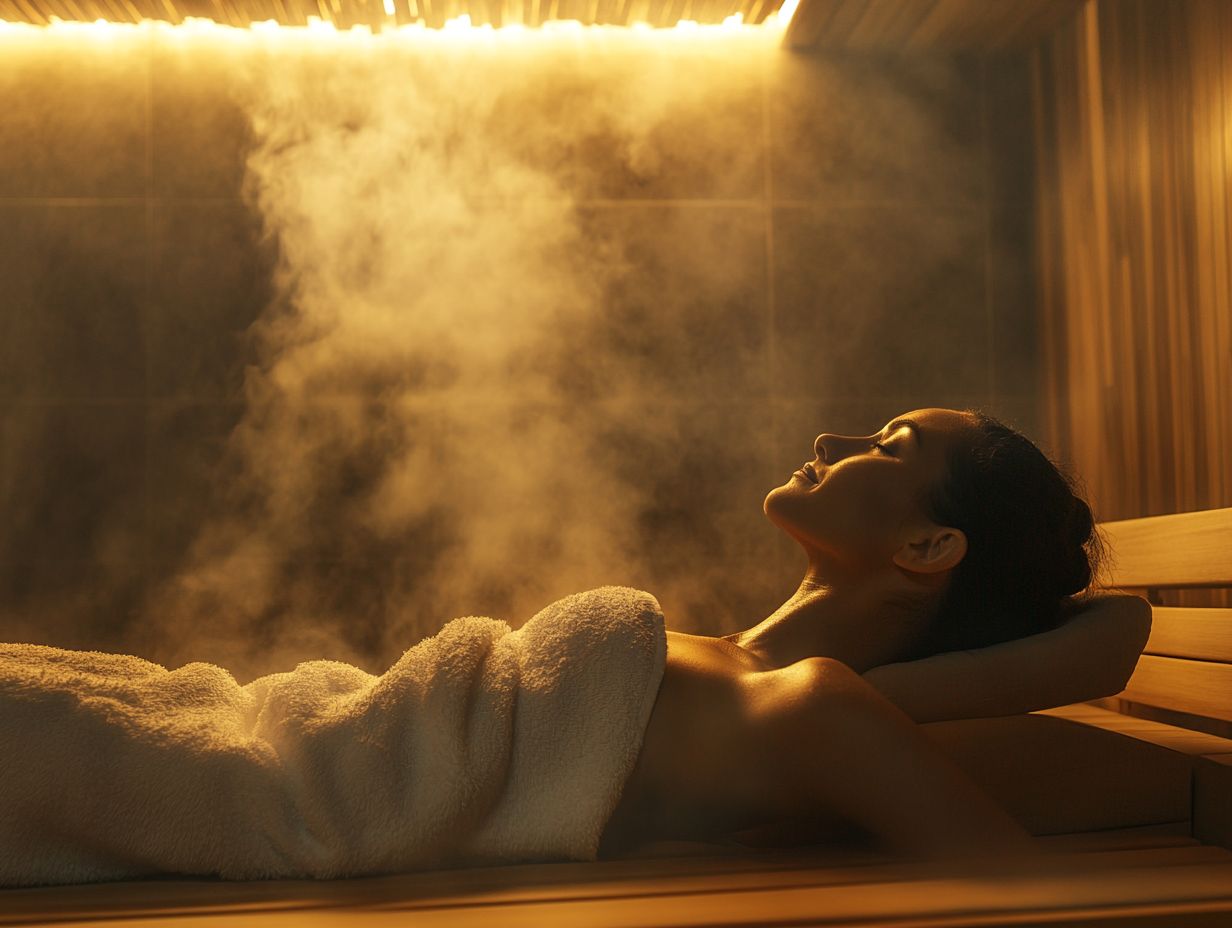 What safety precautions should be taken when using a sauna?