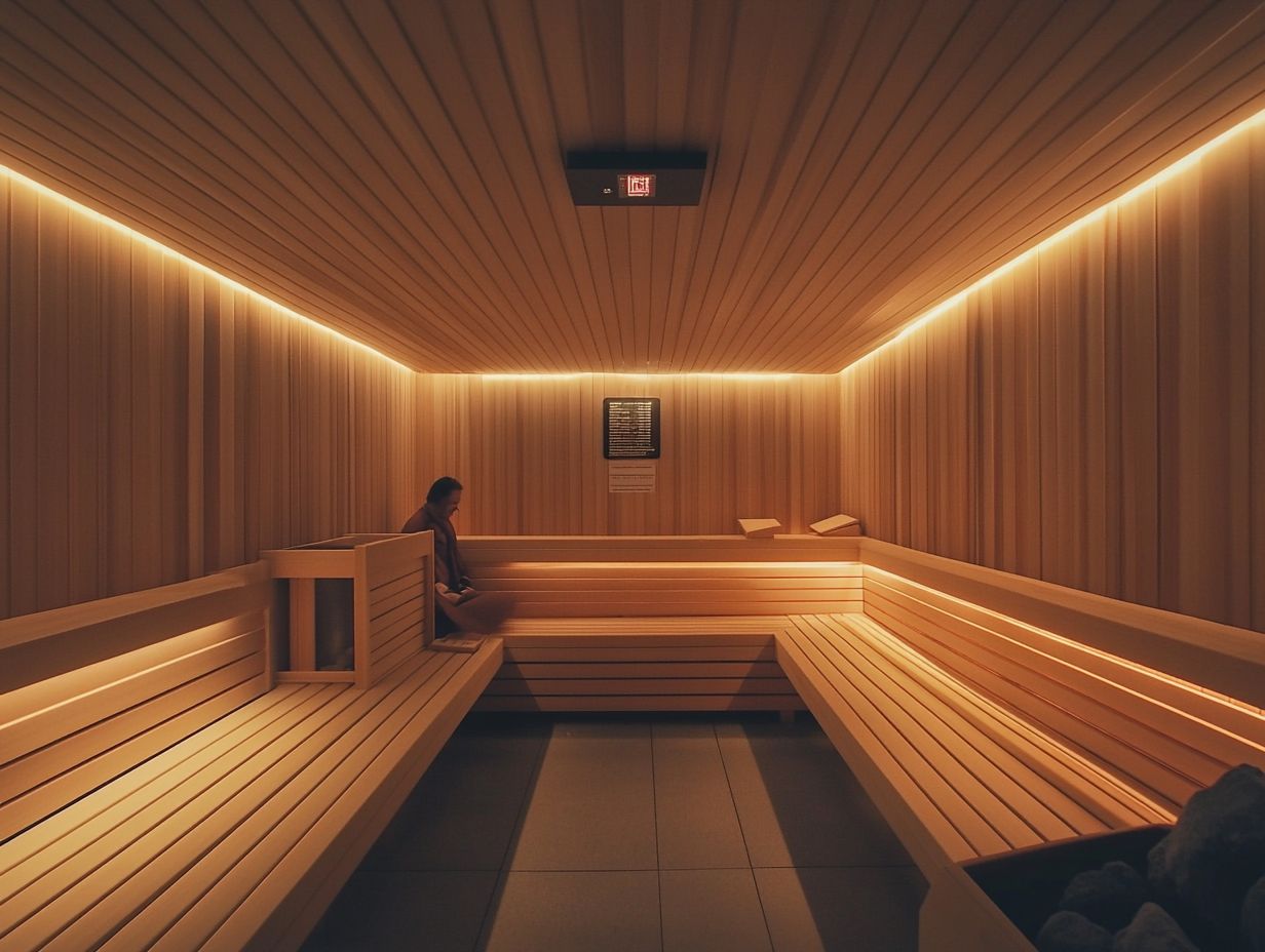 What are some examples of boundaries that should be set in a sauna?