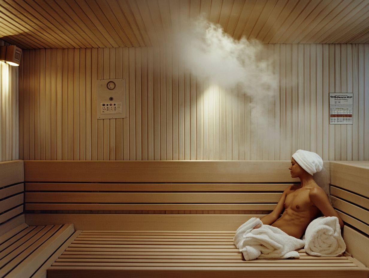 Visual summary of sauna safety tips