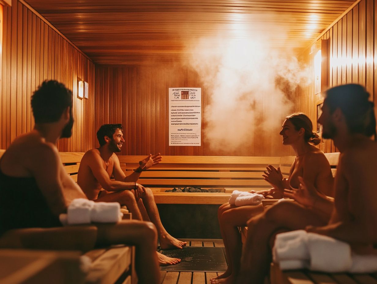 Is it okay to strike up a conversation with someone in the sauna?