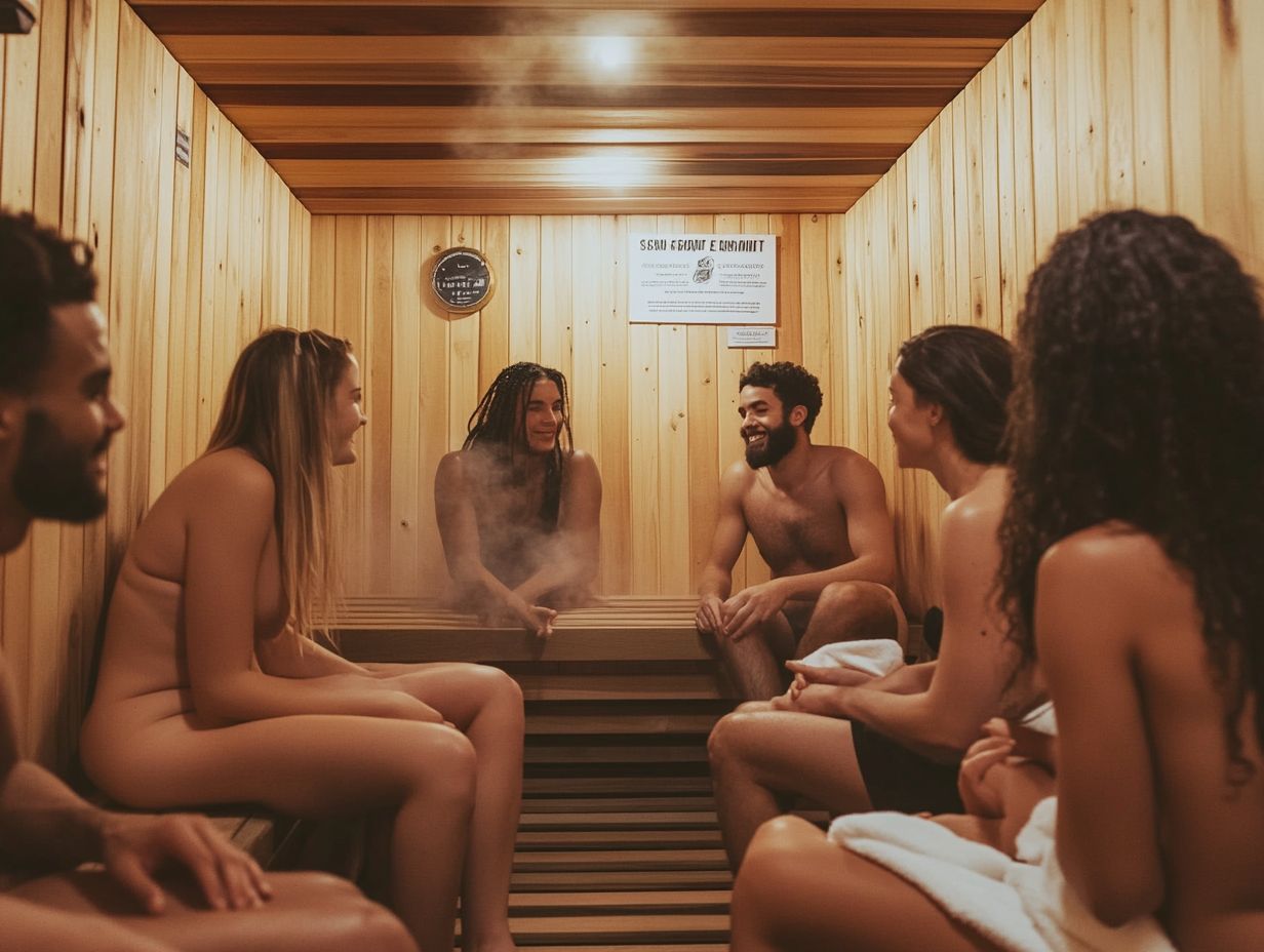 Image illustrating key takeaways about sauna safety