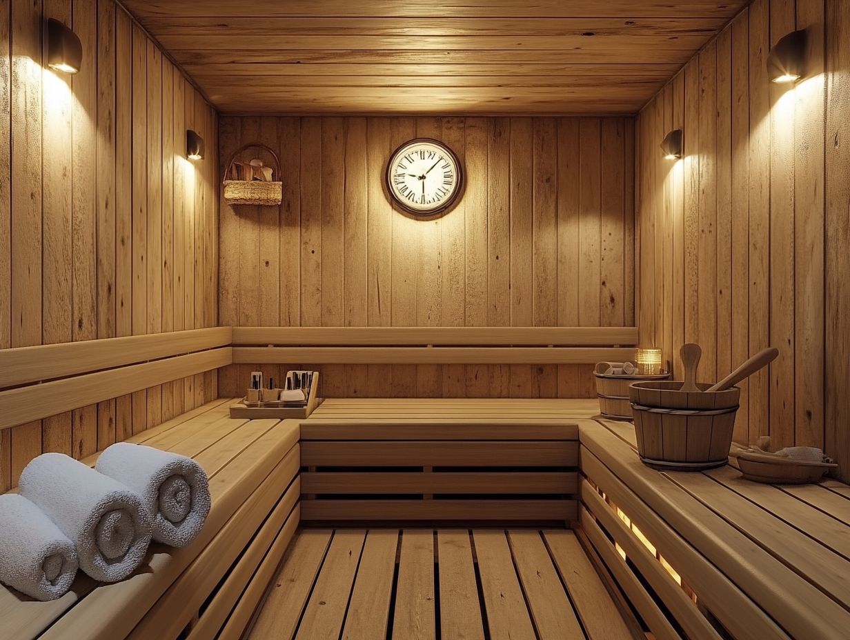 A welcoming sauna setting to prepare for your first session.