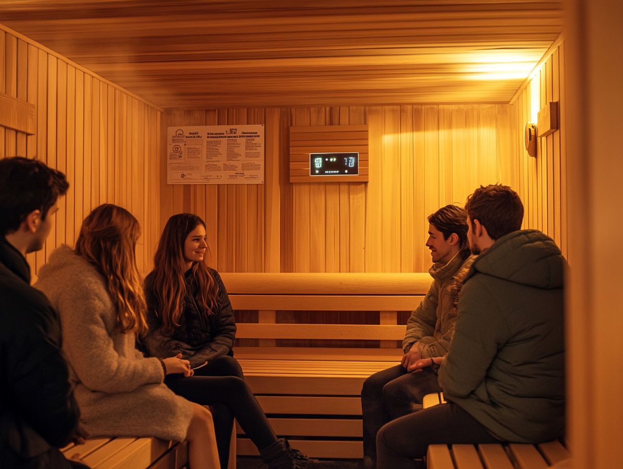 Image depicting key takeaways for sauna safety