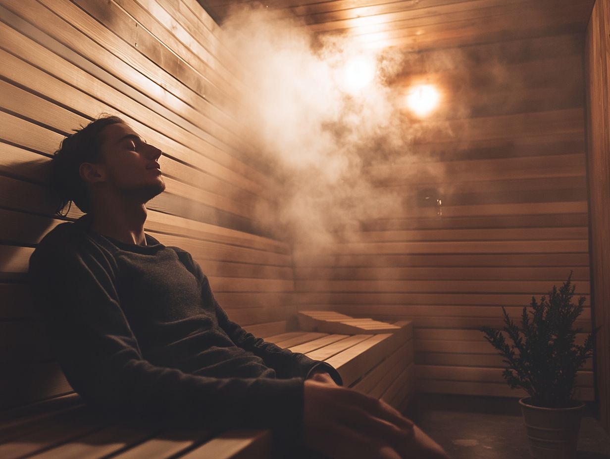 Visual guide on the effects of emotions on sauna safety.