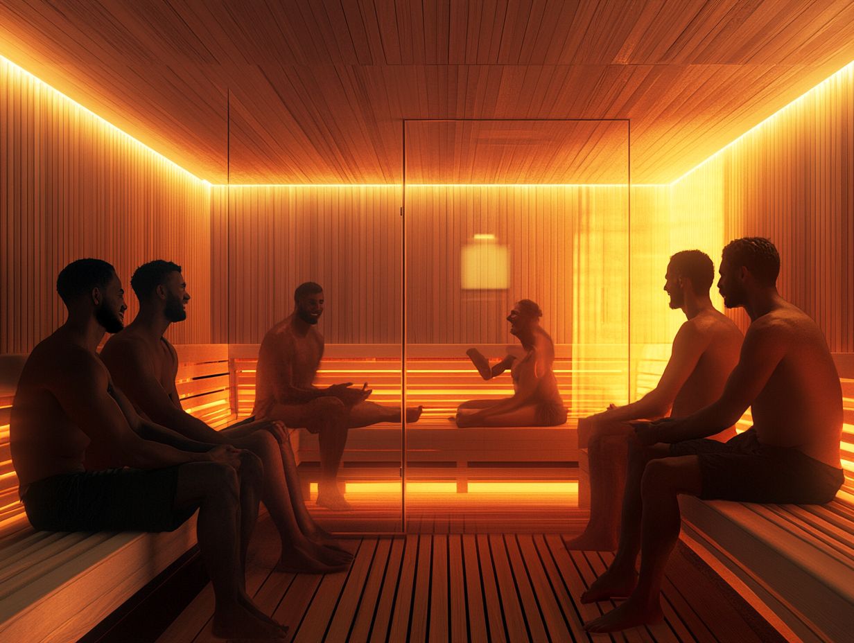 Infographic showcasing sauna safety and empathy.