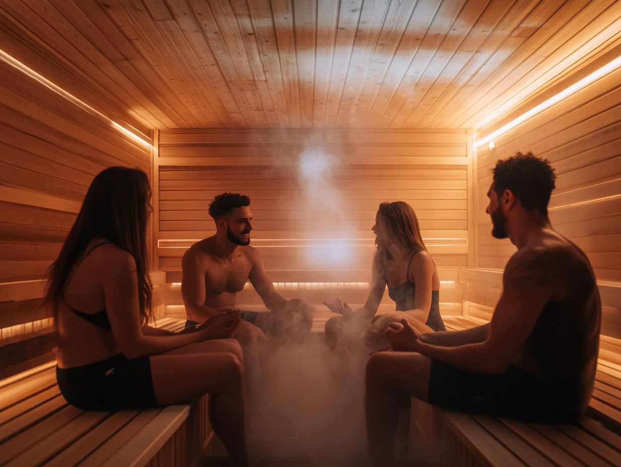 A safe sauna environment with users enjoying their experience