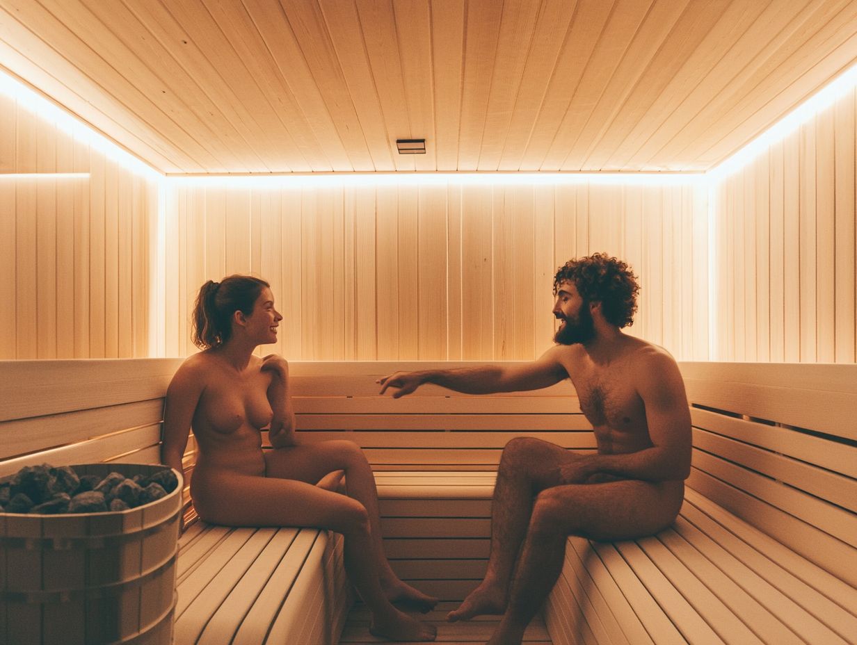 Illustration depicting key takeaways on sauna safety