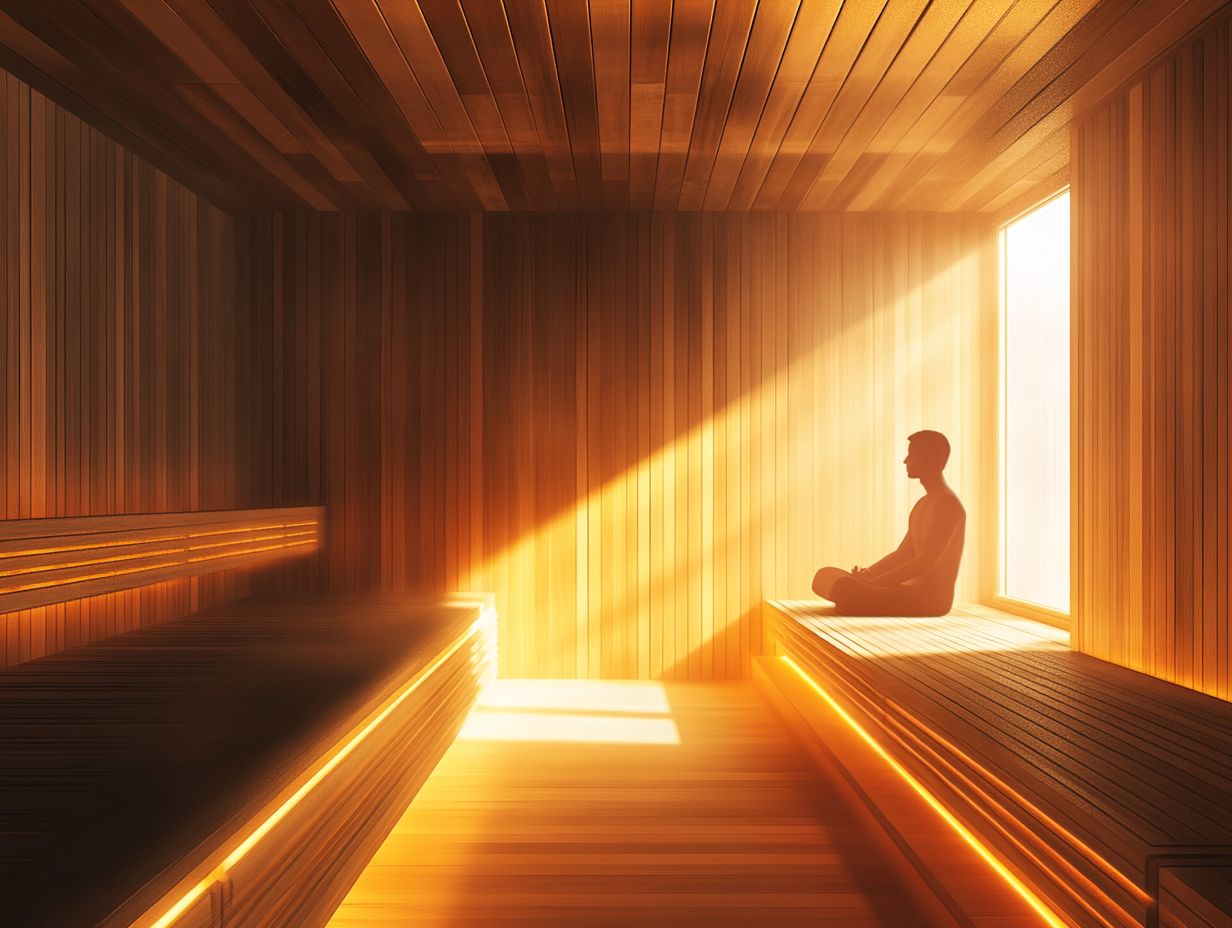 How can I practice reflection during a sauna session?