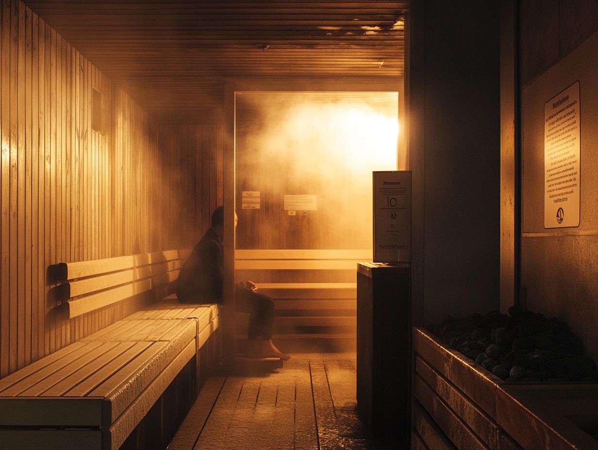 A relaxing sauna environment promoting safety and wellness