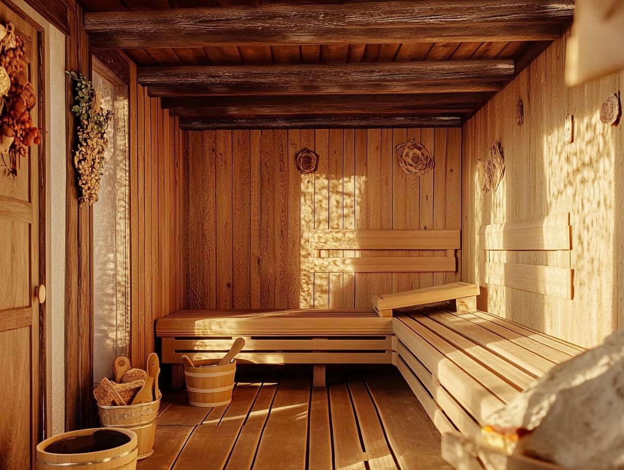 Illustration of key sauna safety takeaways.