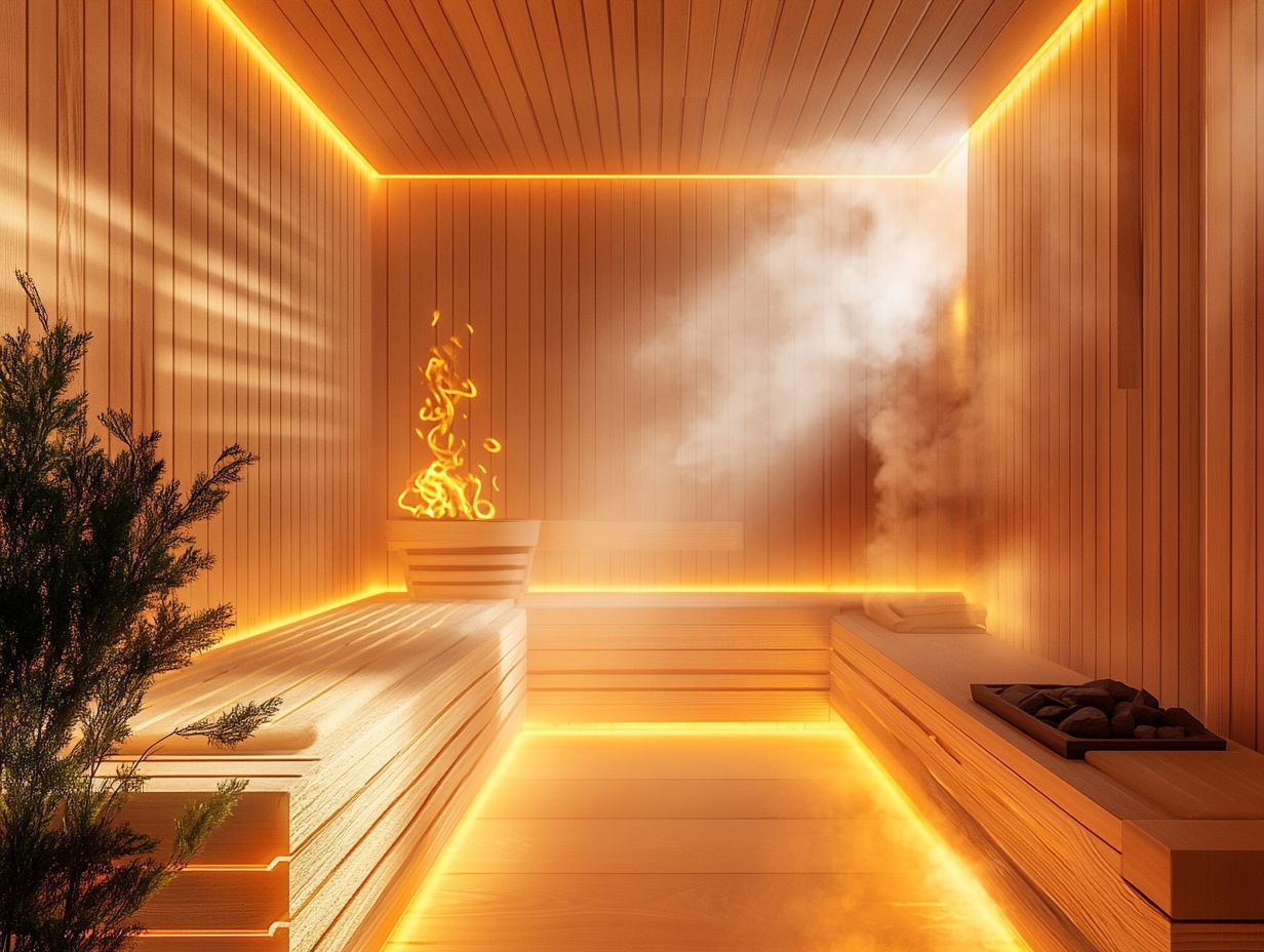 A serene sauna environment showcasing its health benefits.