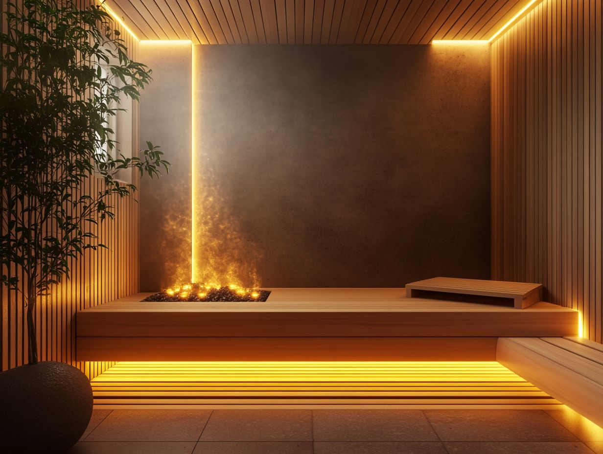 Image illustrating the benefits of sauna sessions