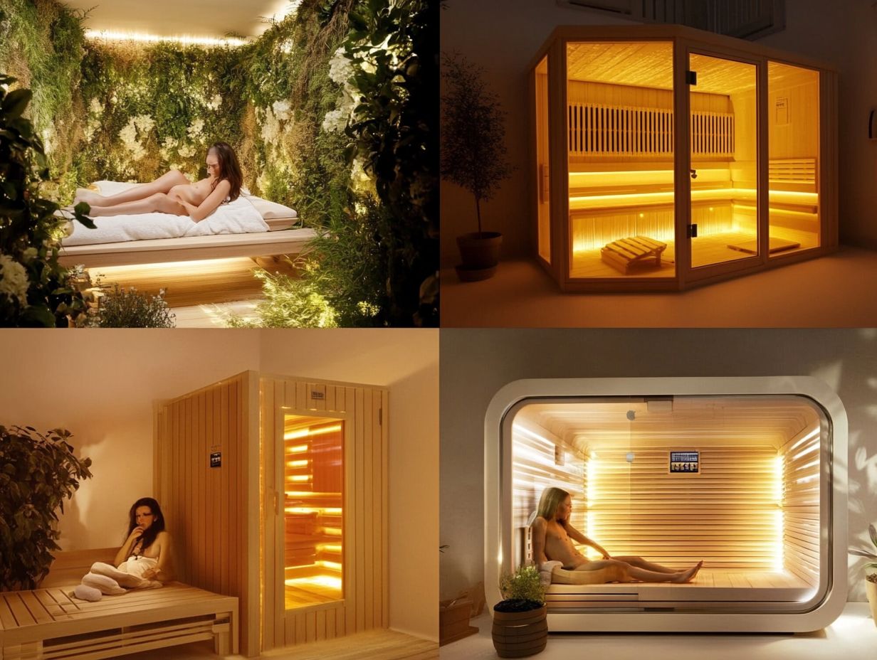 Relaxing steam sauna environment