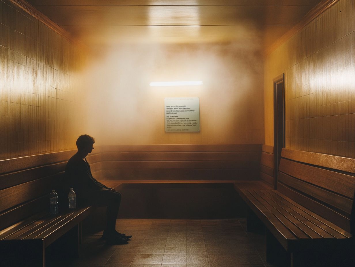 Image illustrating sauna safety risks during illness