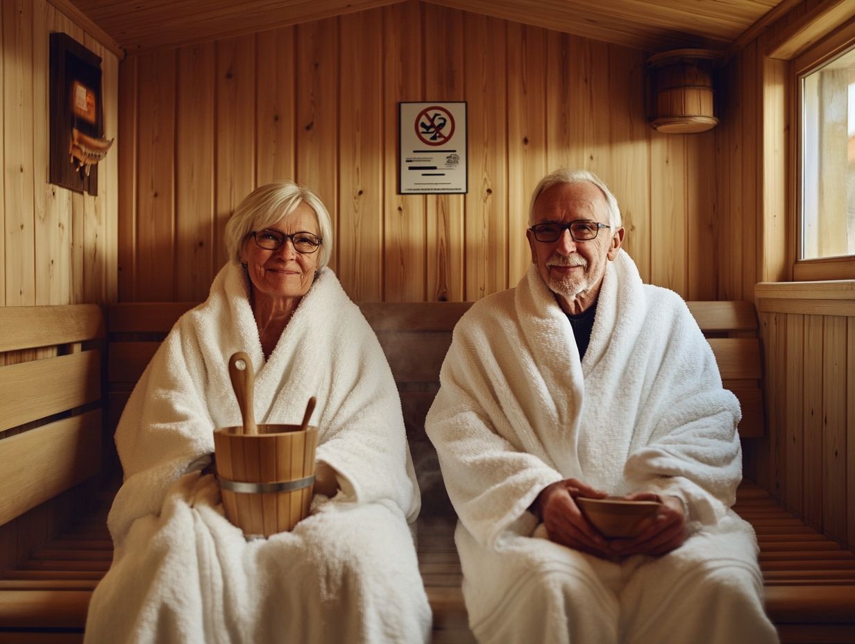 A serene sauna environment suitable for elderly use