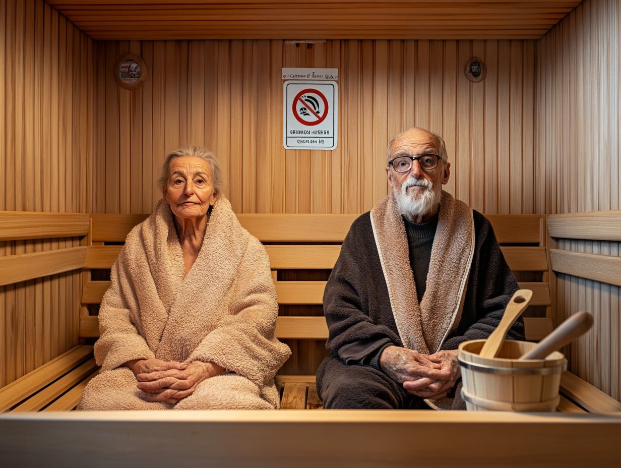 Precautions for elderly individuals before using a sauna