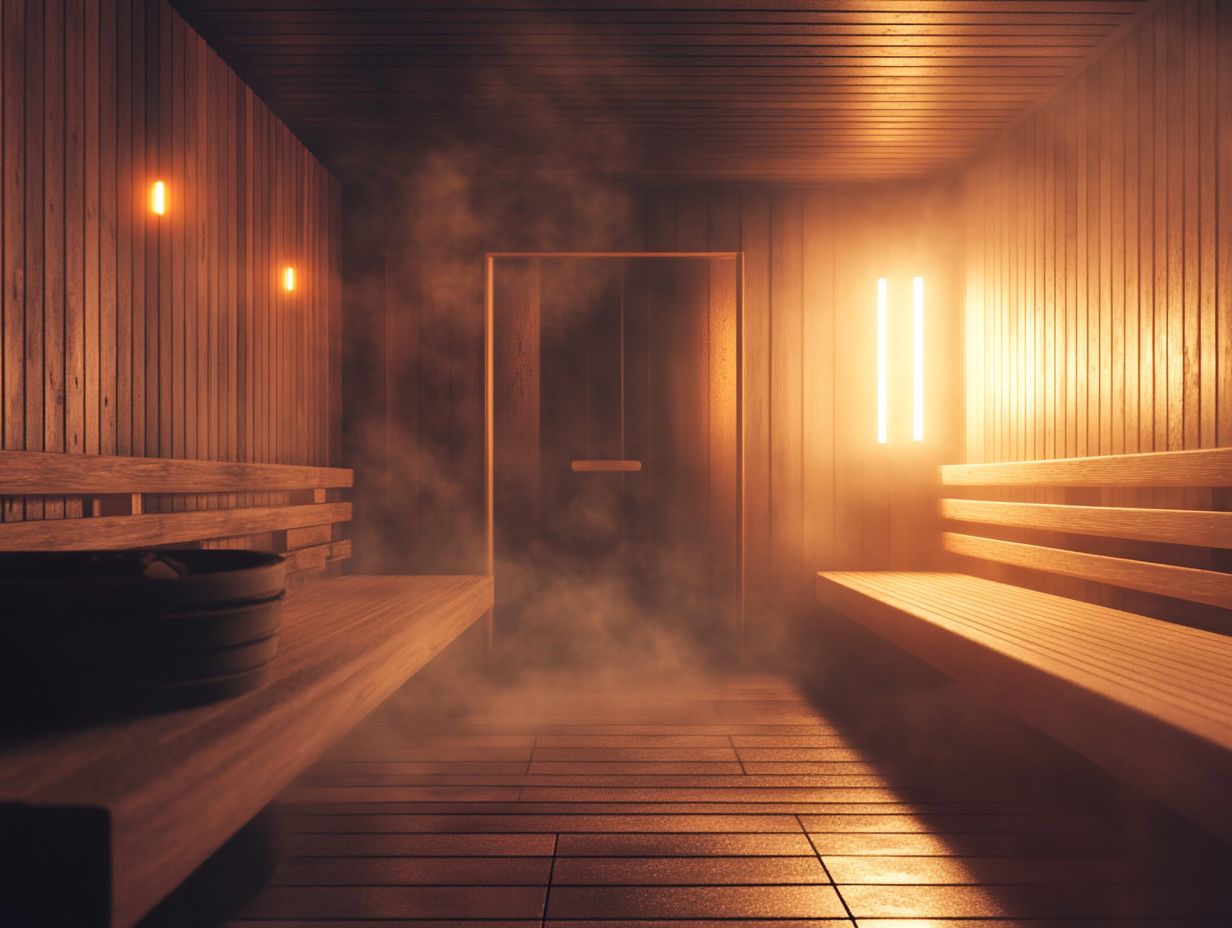 A person experiencing the effects of sauna on blood pressure and heart rate