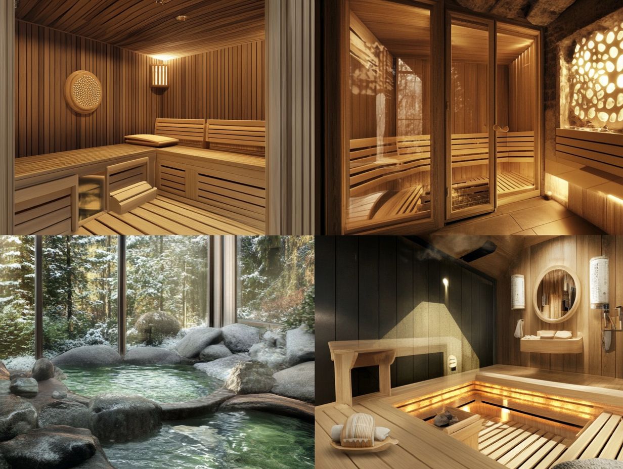 Illustration of saunas in various cultures