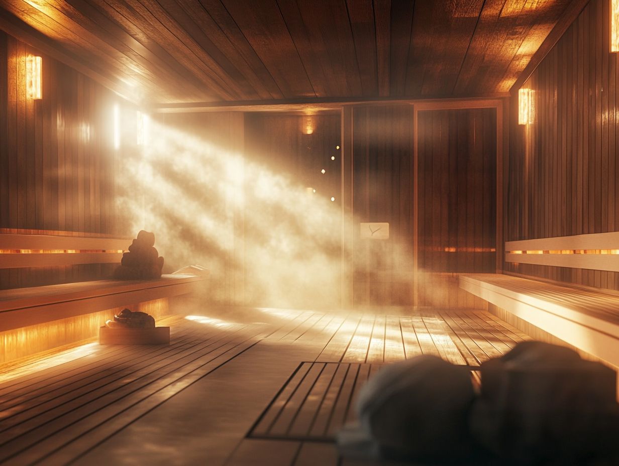 A person enjoying the heat of a traditional sauna