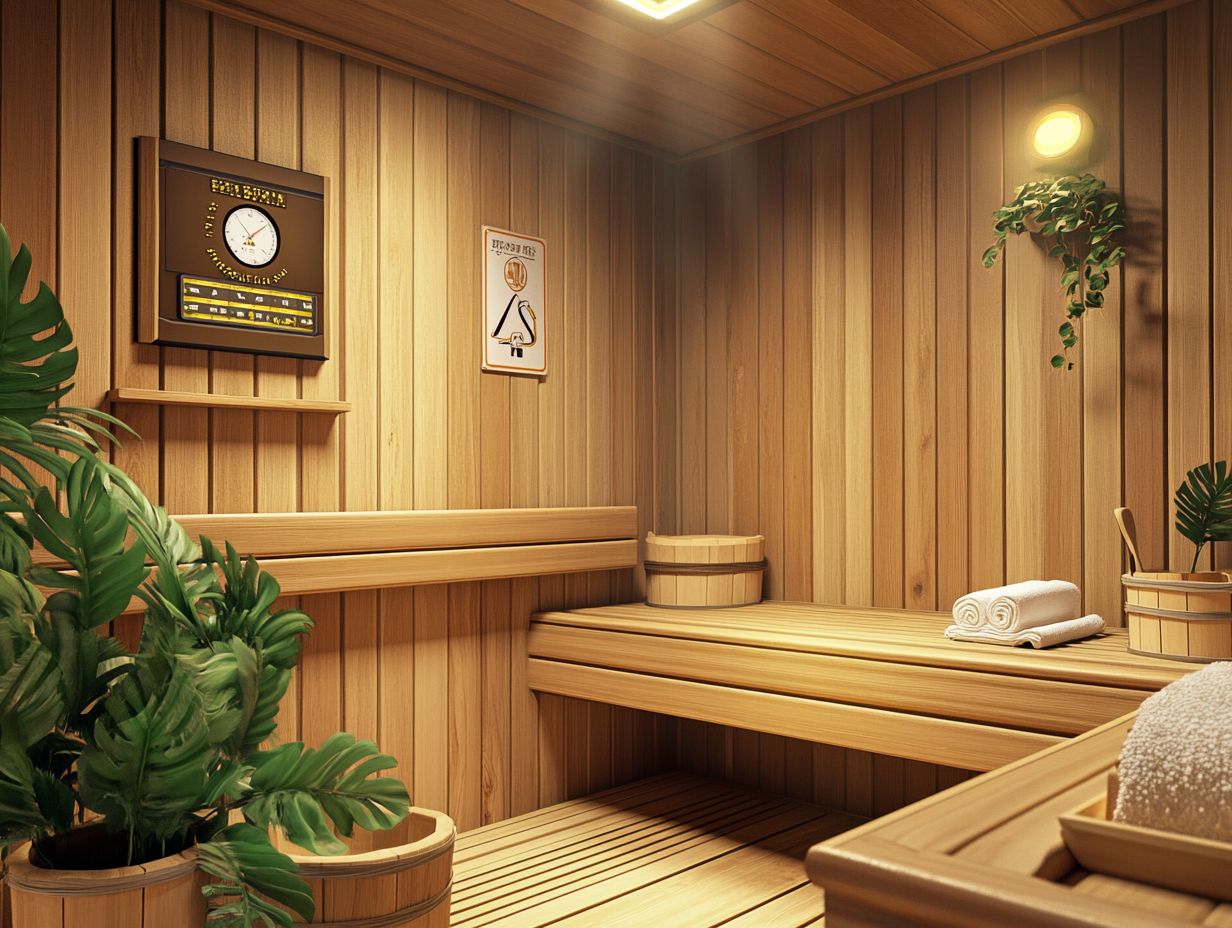 Infographic on safe sauna usage