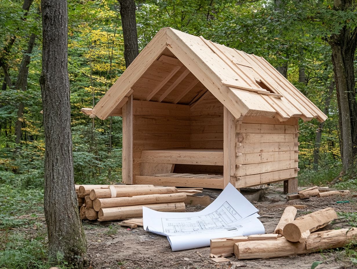 Diagram of sauna frame construction