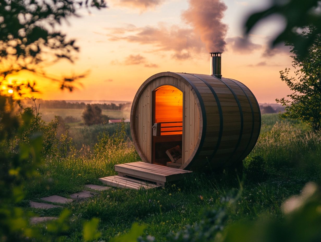 Benefits of using a barrel sauna illustrated