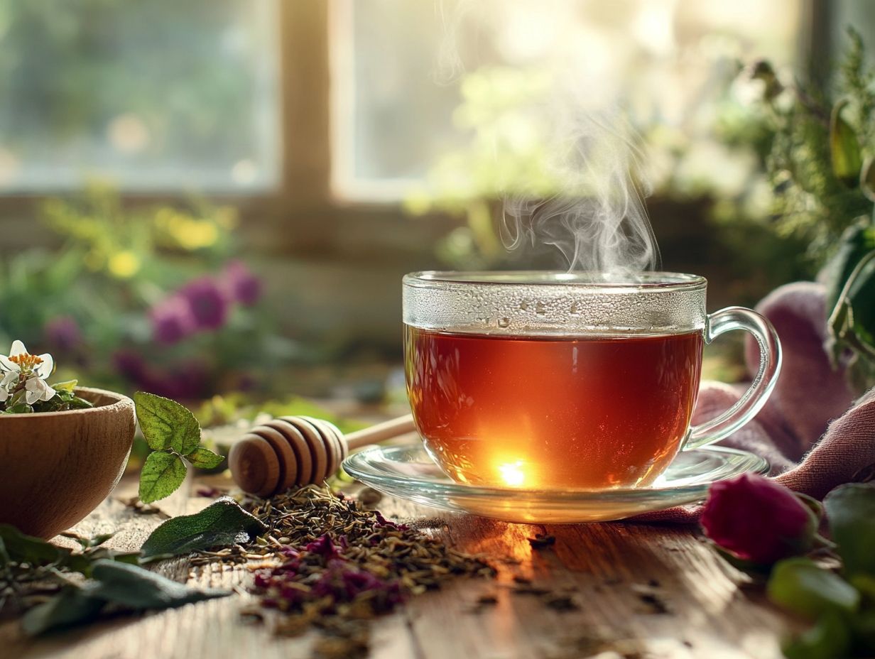 A visual representation of frequently asked questions about herbal teas.