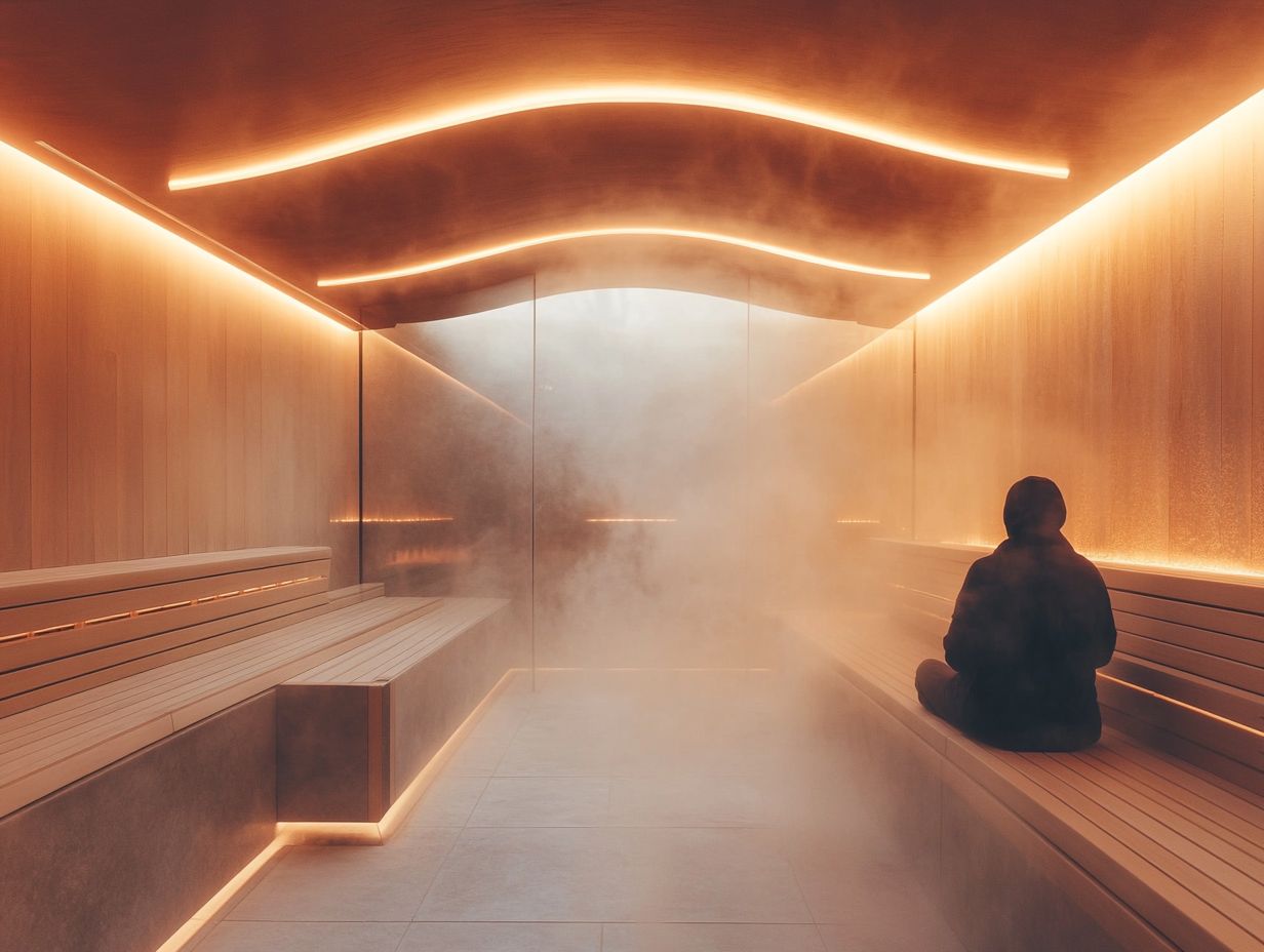 Person enjoying a sauna for hormonal balance