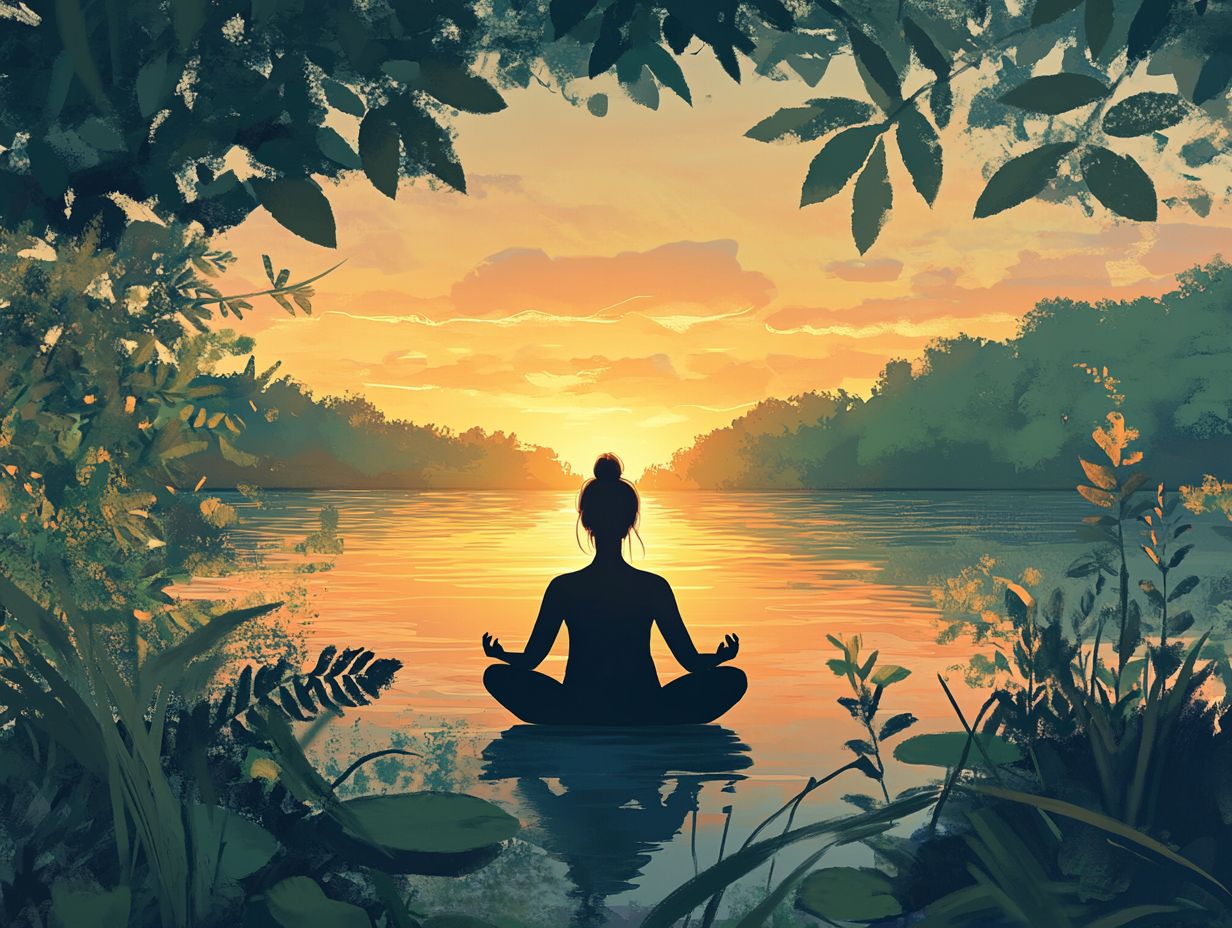 A calming scene depicting the physical benefits of relaxation.