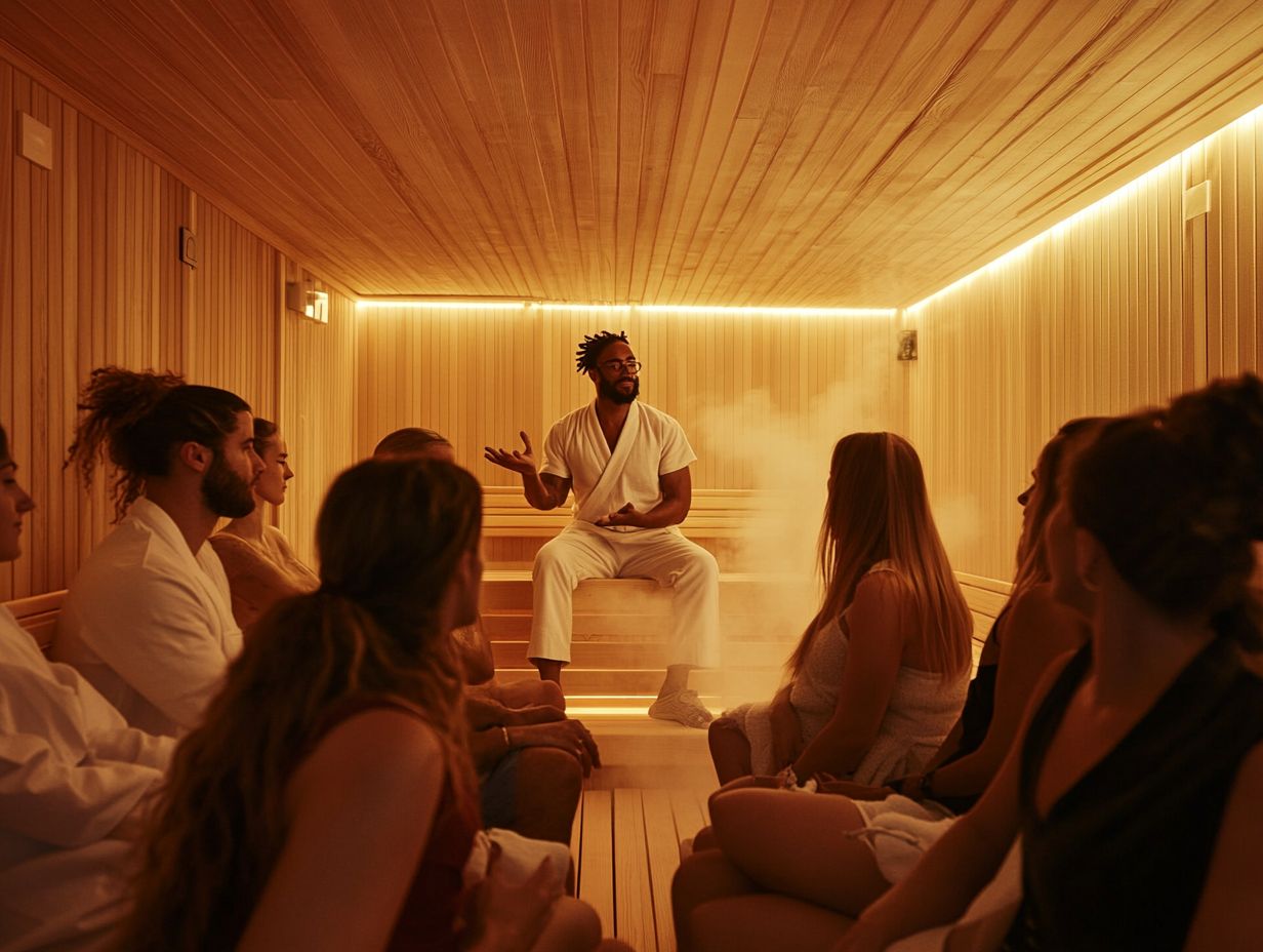 Individuals receiving sauna safety training