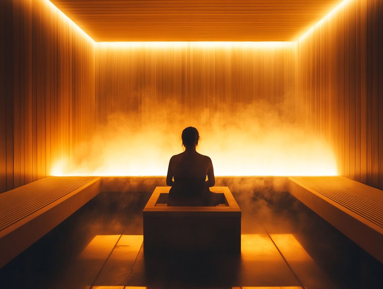 People enjoying a sauna for better mood and mental health