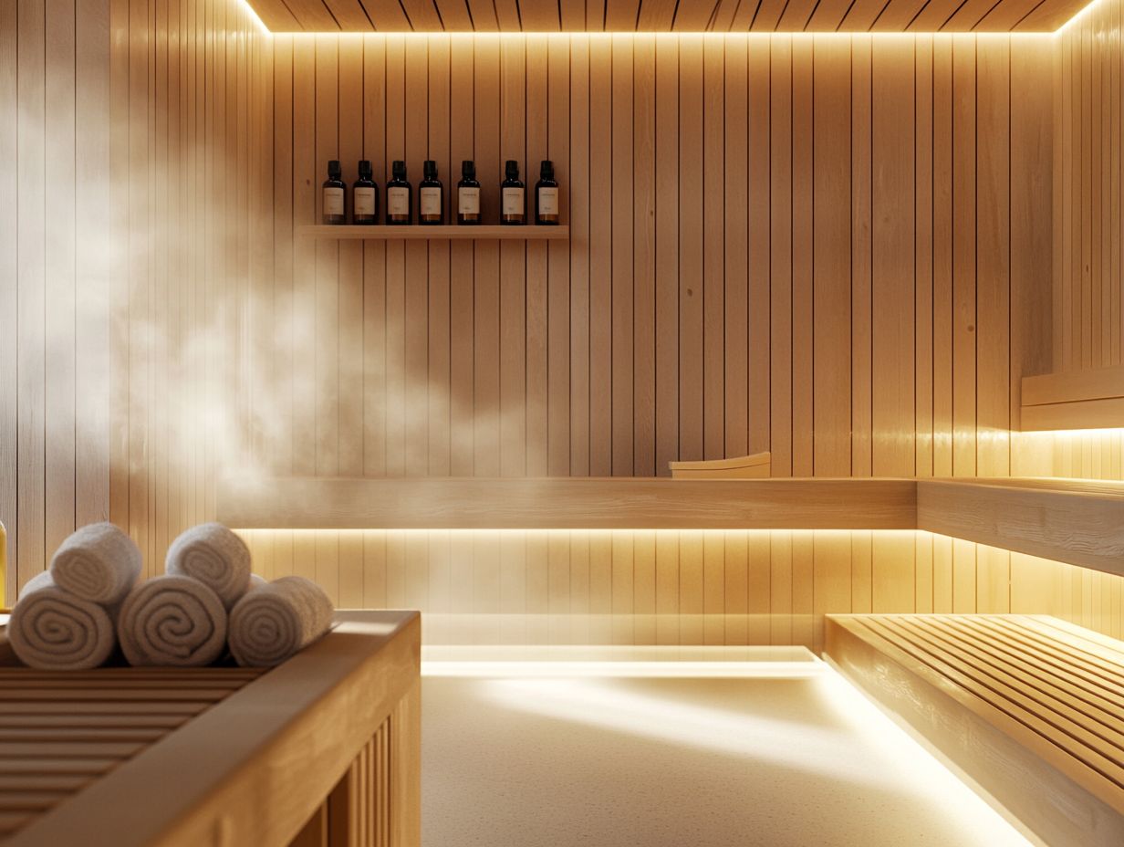 Visual representation of potential risks associated with using essential oils in saunas.