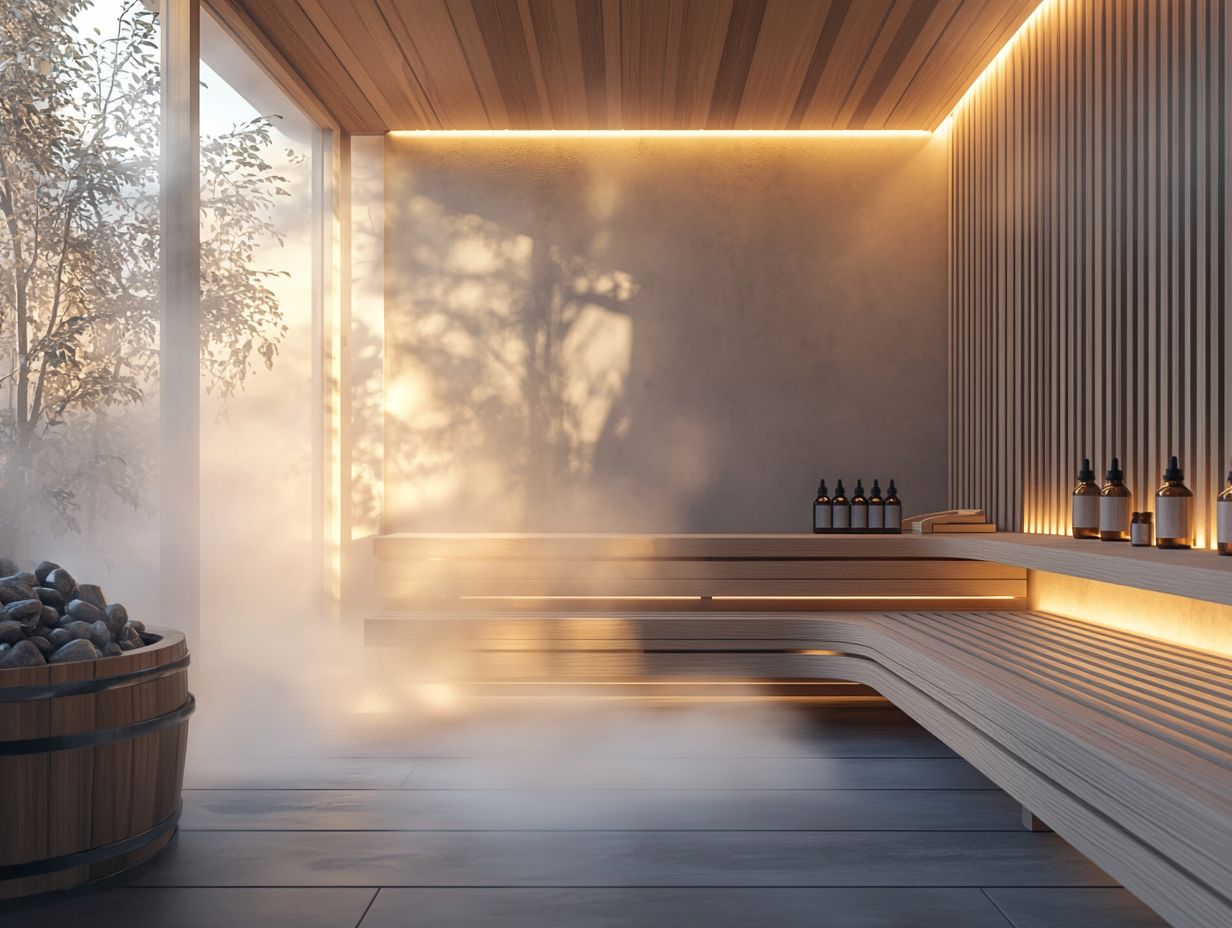 Illustration of health benefits from aromatherapy in saunas