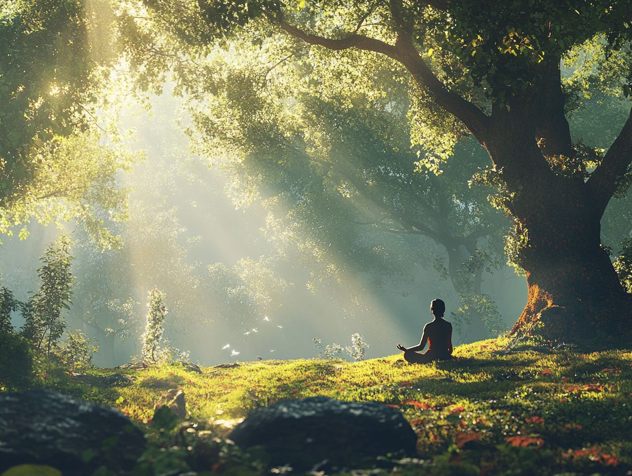 Image illustrating the role of meditation in relaxation.