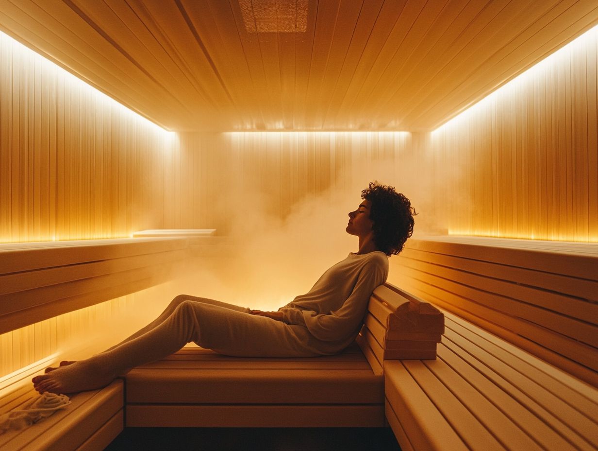 How does a sauna promote relaxation?