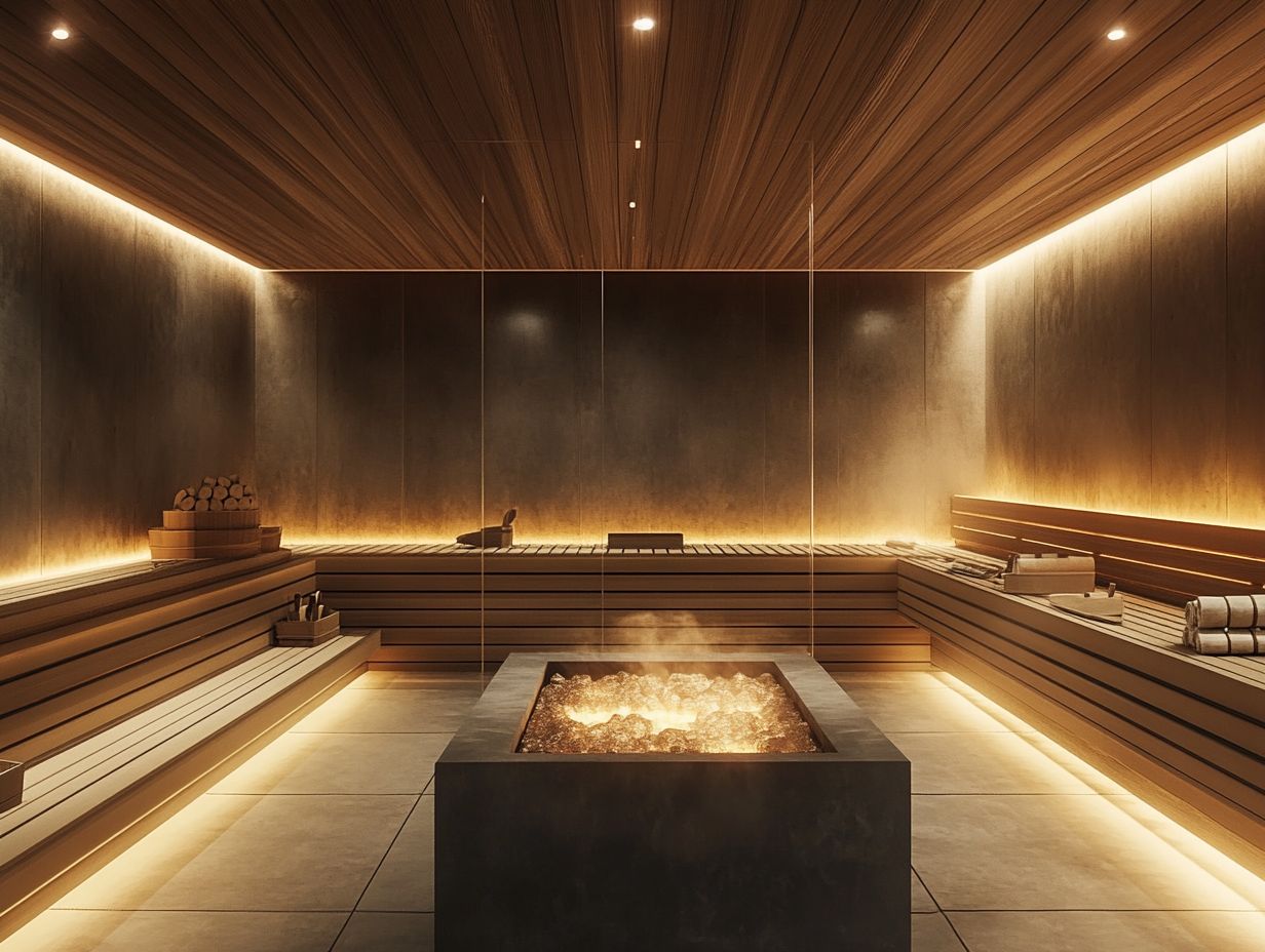 Image illustrating the benefits of saunas for stress management