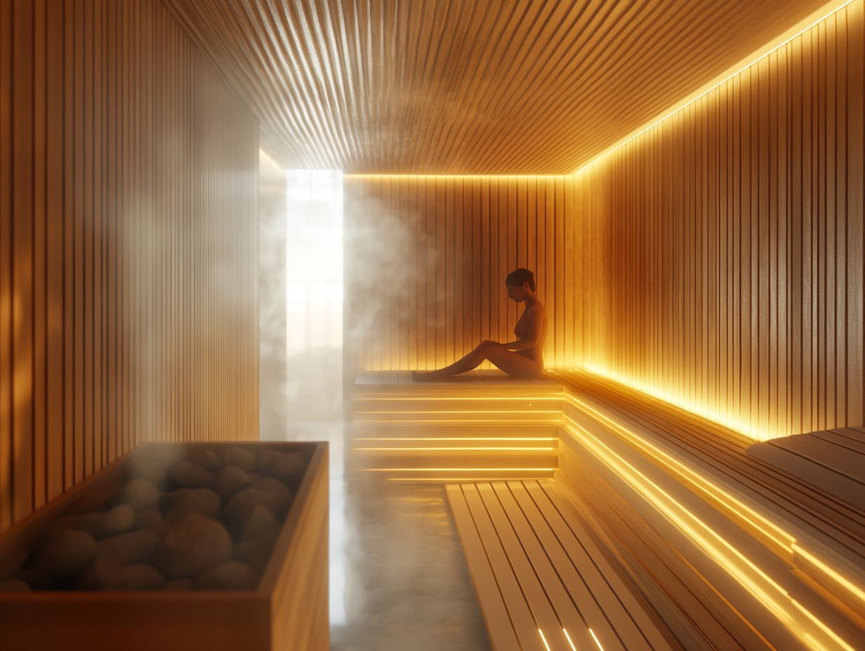 Image depicting frequently asked questions about sauna relaxation