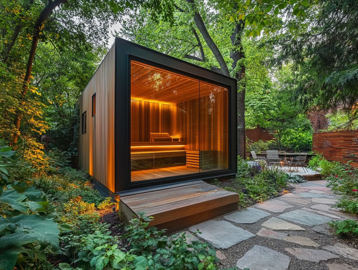 Image of various indoor sauna designs showcasing space-saving options