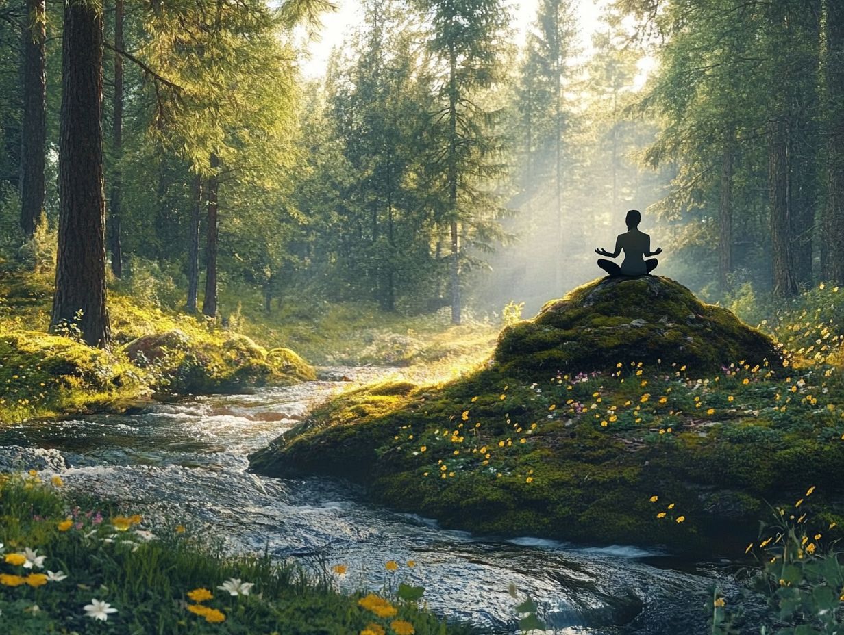 A serene landscape demonstrating the calming effects of nature on mental health