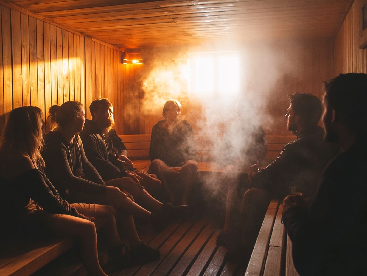 Visual guide to preparing for a group sauna session for maximum benefits