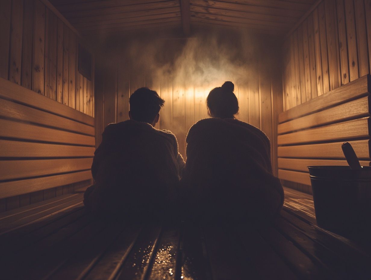 Relaxing sauna environment promoting mental and emotional well-being