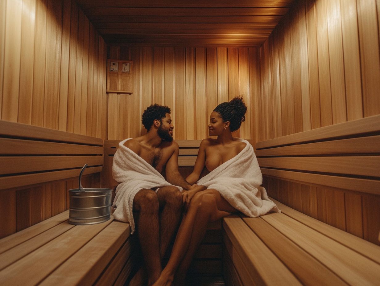 Image illustrating weight loss benefits of partnering sauna use.