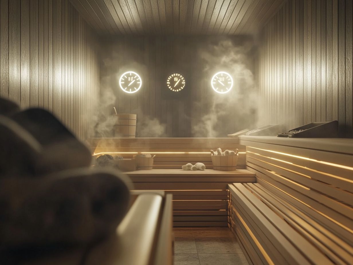 An infographic illustrating the best times to use a sauna for health benefits.