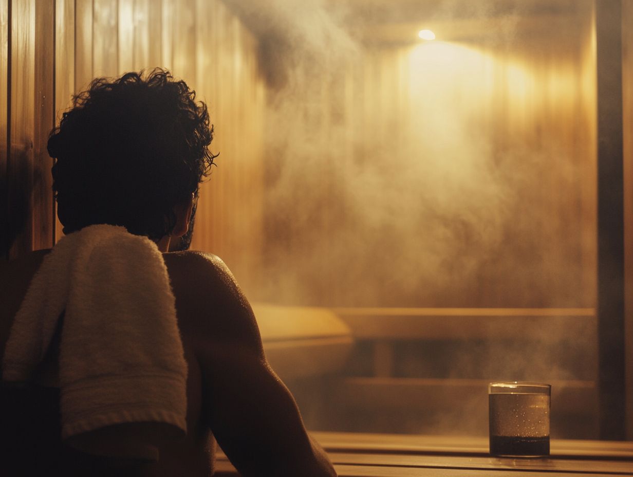 What are the signs of dehydration in a sauna?