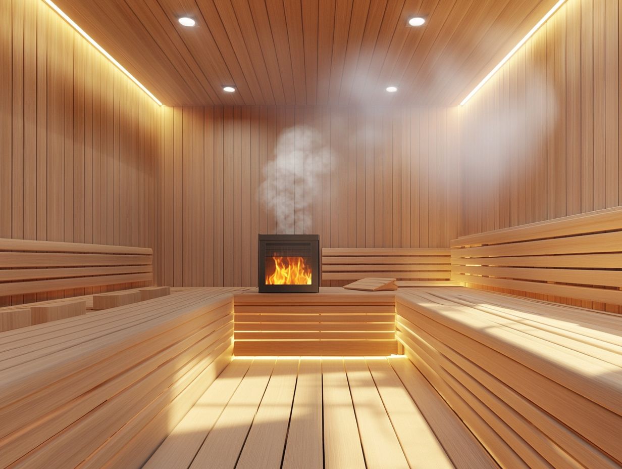 Modern sauna interior with technology