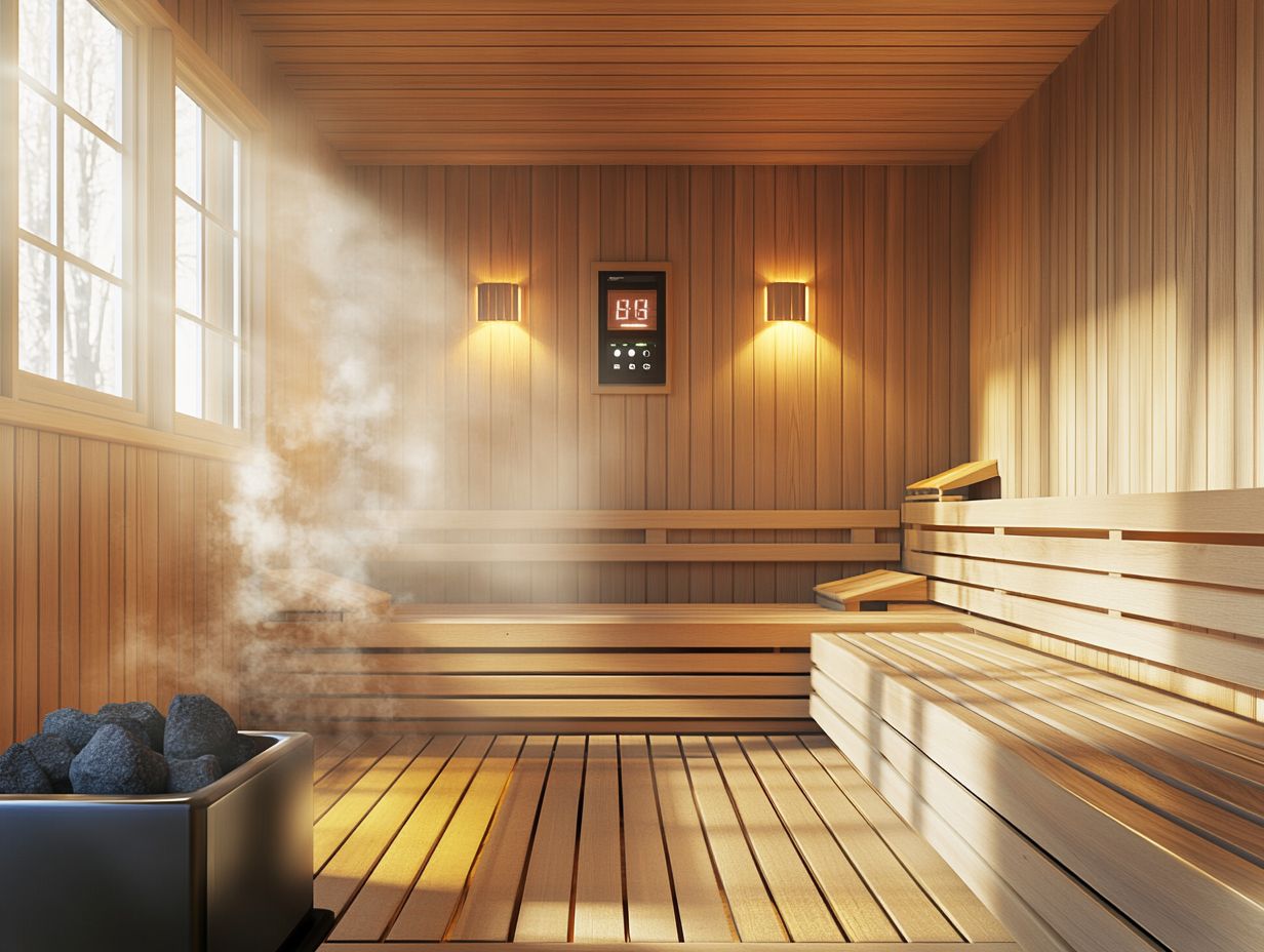 A sauna session with relaxing ambiance