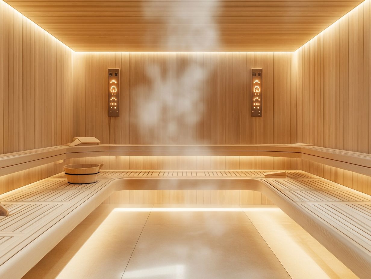 A person enjoying a sauna session focusing on health goals